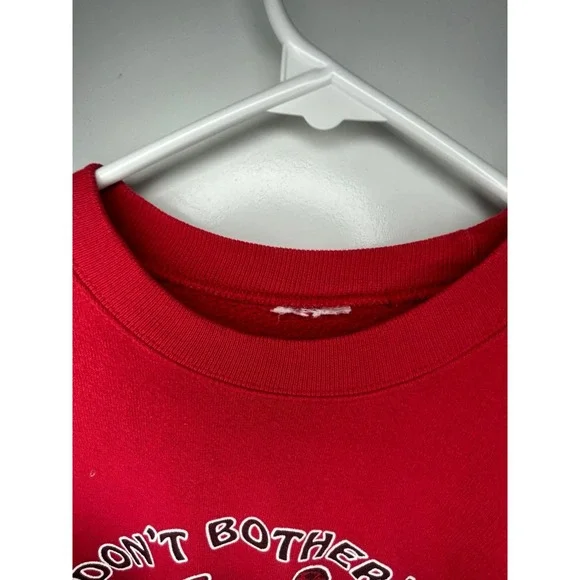 Vintage Y2k "Don't Bother Me I'm Crabby" Crab Animal Swratshirt Mens Large - Picture 9 of 9